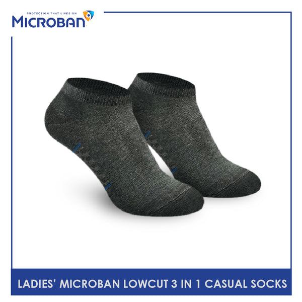 Microban VLCKG9 Ladies Cotton Low Cut Casual Socks 3 pairs in a pack (4699520893033)