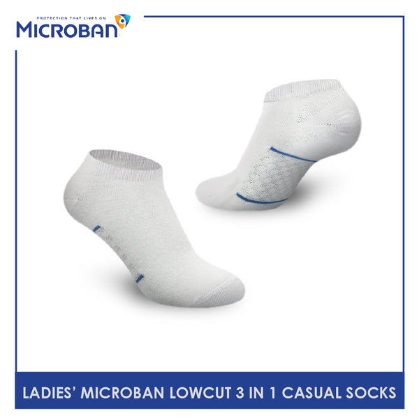 Microban VLCKG9 Ladies Cotton Low Cut Casual Socks 3 pairs in a pack (4699520893033)