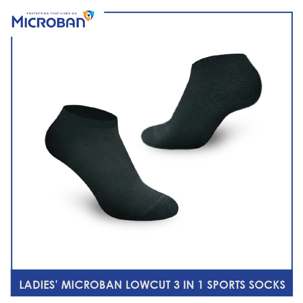 Microban VLSKG4 Ladies Thick Cotton Low Cut Sports Socks 3 pairs in a pack (4817967153257)