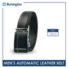 Burlington Men's Automatic Buckle Cowhide Genuine Leather Casual belt 1 piece (size 120cm) JMBLA0201